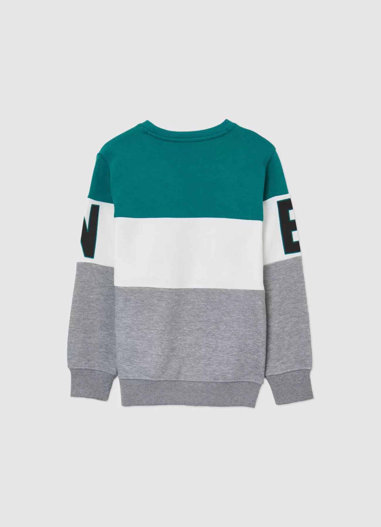 CALLIOPE Felpa Girocollo Block Color Scritta College Grigio medio melange Clearance