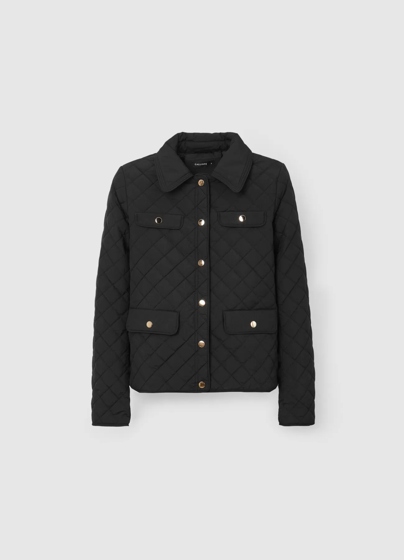 CALLIOPE Imbottito Leggero Bottoni Oro Nero New